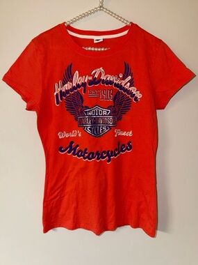 Harley-Davidson Milwaukee "House of Harley" Graphic Tee - Orange